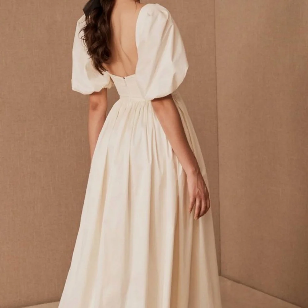 BHLDN Sachin & Babi Emile Ruched Gown Wedding Cream Bone Dress 8 - Picture 7 of 8